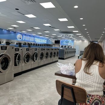 Lush Washateria - Rows of clean new machines - Laundry Services Near Me - Humble, Texas Lush Washateria - Rows of clean new machines - Laundry Services Near Me - Humble, Texas