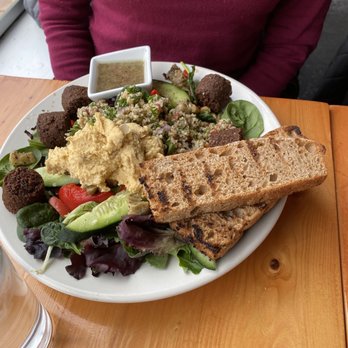 Cafe 59 - Mediterranean salad with falafel. - Bars Near Me - Buffalo, New York