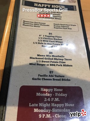 Menu photo 3 Press Box Sports Grill - Clovis Clovis, CA