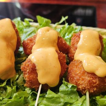 Q Restaurant - Yummy, fried shrimp balls appetizer. Sauce slightly spicy but satisfying - Chinese Near Me - Boston, Massachusetts Q Restaurant - Yummy, fried shrimp balls appetizer. Sauce slightly spicy but satisfying - Chinese Near Me - Boston, Massachusetts