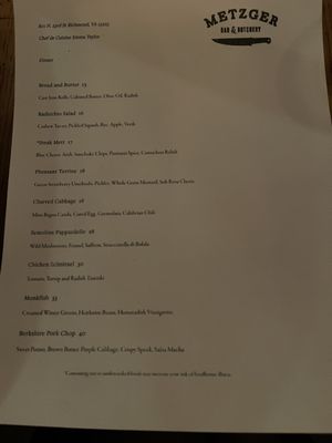 Menu photo 8 Metzger Bar and Butchery Richmond, VA Menu photo 8 Metzger Bar and Butchery Richmond, VA