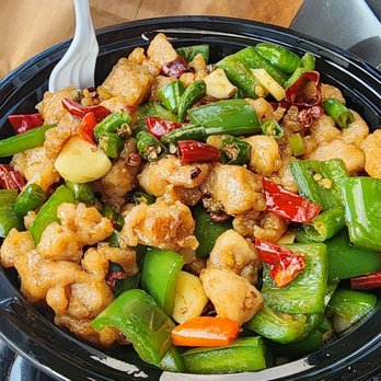 Flavor Treasure - 3 Pepper Chicken. It's for real spicy, not for weaklings! - Chinese Near Me - Tallahassee, Florida Flavor Treasure - 3 Pepper Chicken. It's for real spicy, not for weaklings! - Chinese Near Me - Tallahassee, Florida