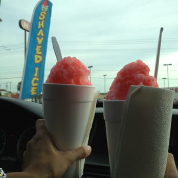 Frostbites Shaved Ice - White Coconut with Tigers Blood on top is our all time favorite :) - Shaved Ice Near Me - San Antonio, Texas