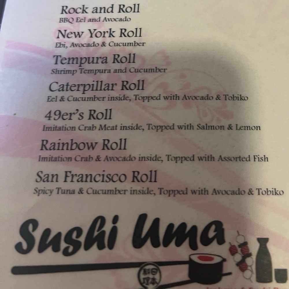 Sushi Uma - I am going roll with the San Francisco roll - Sushi Bars Near Me - San Francisco, California Sushi Uma - I am going roll with the San Francisco roll - Sushi Bars Near Me - San Francisco, California
