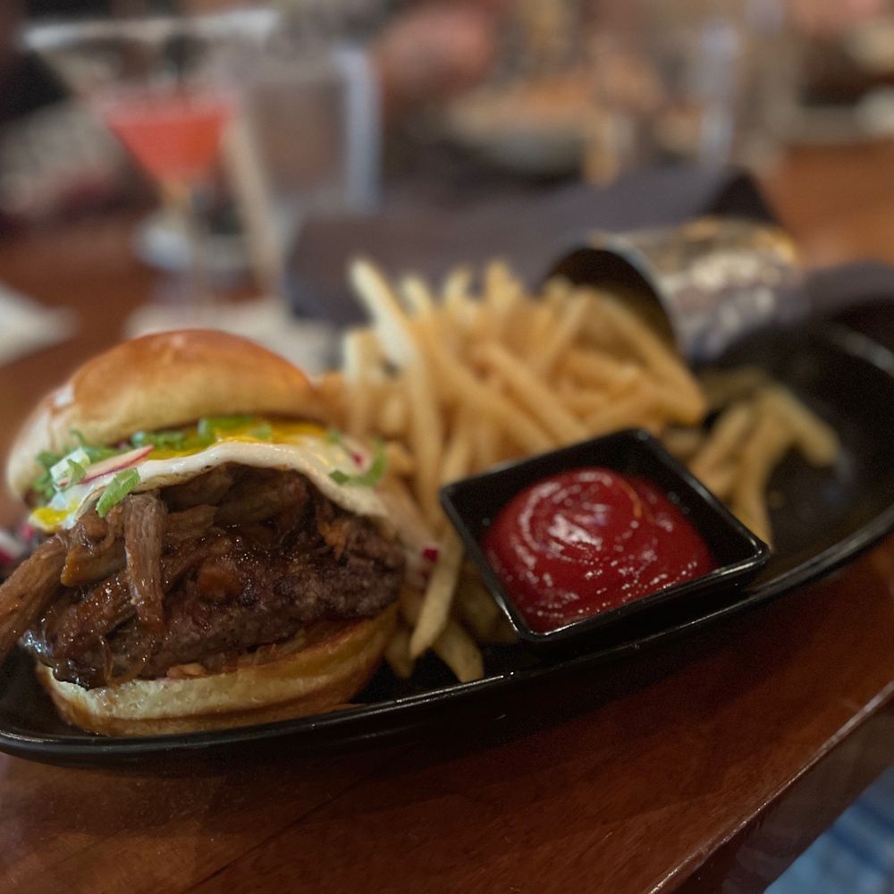 CRAVE - Kim Chi burger that was recommended to me by wait staff - American Near Me - Bloomington, Minnesota CRAVE - Kim Chi burger that was recommended to me by wait staff - American Near Me - Bloomington, Minnesota
