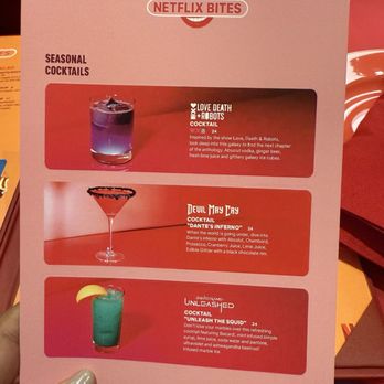 Netflix Bites - Drink menu - American Near Me - Las Vegas, Nevada Netflix Bites - Drink menu - American Near Me - Las Vegas, Nevada