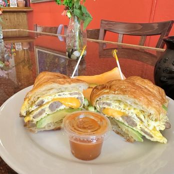 Tomas Cafe - Sausage TC Breakfast Croissant Egg Sandwich - Breakfast & Brunch Near Me - Oxnard, California