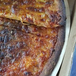 Burnt cold pizza Burnt cold pizza