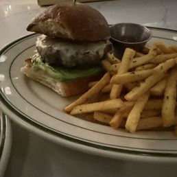 Burger. Great. Fries could be thicker and hand cut. They are too dry, well done, and skinny for my taste. Burger. Great. Fries could be thicker and hand cut. They are too dry, well done, and skinny for my taste.