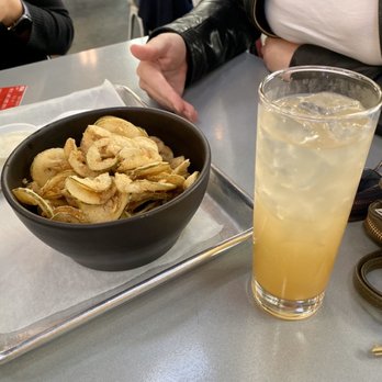 Caboose Commons - Pickle chips + wavebreaker cocktail - Breweries Near Me - Fairfax, Virginia