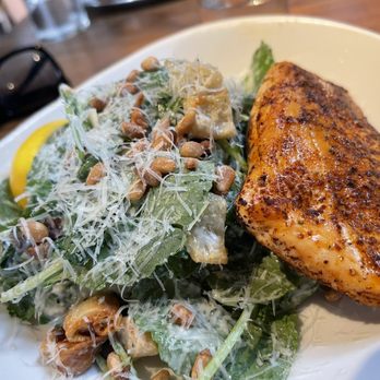 Eureka! - Blackened Salmon Kale Caesar Salad - American Near Me - Mountain View, California Eureka! - Blackened Salmon Kale Caesar Salad - American Near Me - Mountain View, California