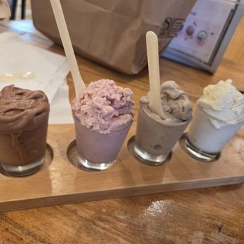 GelatoLove - Carlsbad strawberry, Cookies and cream, Bacio, Tahitian vanilla bean - Desserts Near Me - Carlsbad, California