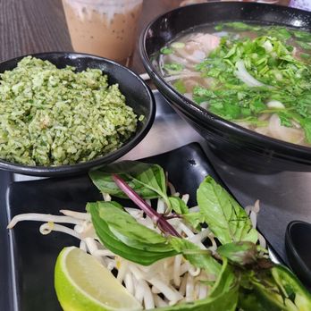 An Noodles and Pho - Pho, cilantro rice, and ube coffee! - Asian Fusion Near Me - La Mirada, California
