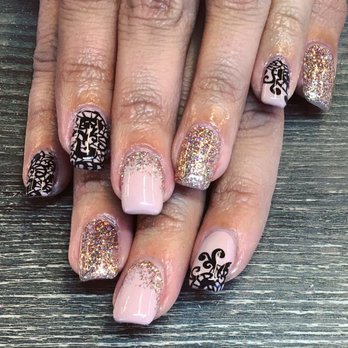 Jensen & Co Salon - Celebration nails!! I'm loving the lace - Hair Salons Near Me - Reno, Nevada