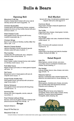 Menu photo 6 Bulls and Bears Hagerstown, MD