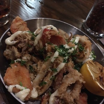 Grotto Downtown - The calamari they had forgotten about. - Italian Near Me - Houston, Texas