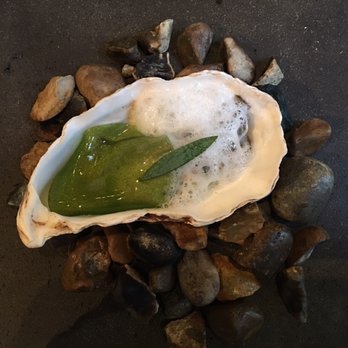 Hedone - Poached oyster with cucumber sorbet - British Near Me - London, XGL
