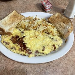 Rochester Dining - Bacon and cheddar omelet