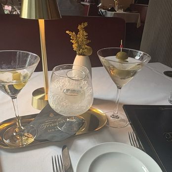 Restaurant Francois - Vesper and vodka martini - French Near Me - Austin, Texas Restaurant Francois - Vesper and vodka martini - French Near Me - Austin, Texas