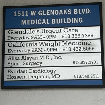 Glendale's Urgent Care - Here are the hours which are not accurate!! And they confirmed the appointment online to find out they are not even open. - Urgent Care Near Me - Glendale, California