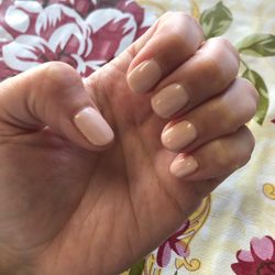 Infinity Nails & Spa - Pretty pink shellac polish. Plenty of colors to choose from.