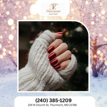 Thurmont Luxe Nails - Step into the New Year with a bold ruby red. This festive shimmer is the perfect way to celebrate your 2026 goals. See you at the spa! - Nail Salons Near Me - Thurmont, Maryland Thurmont Luxe Nails - Step into the New Year with a bold ruby red. This festive shimmer is the perfect way to celebrate your 2026 goals. See you at the spa! - Nail Salons Near Me - Thurmont, Maryland