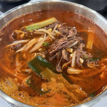 Yoon Busan Gukbap - Spicy Beef Soup (TikTok: @justandyvu) - Korean Near Me - Garden Grove, California