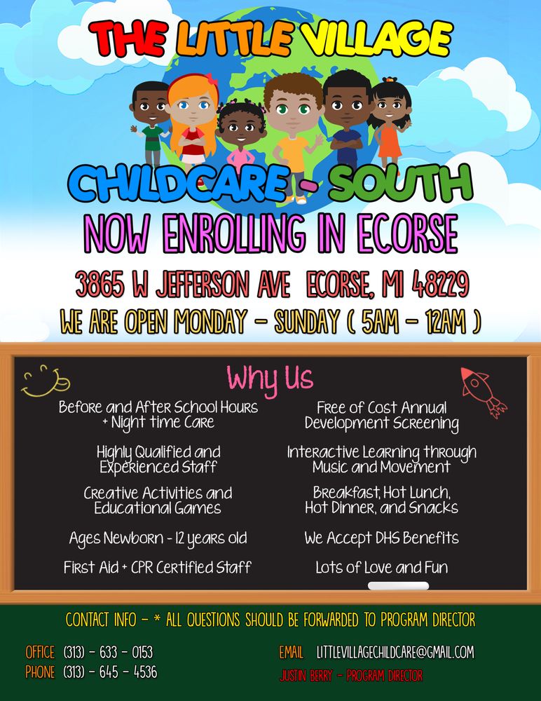 The Little Village Childcare - childcare center in Ecorse, MI
