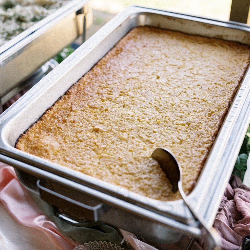 Biggerstaff Catering - cornbread casserole -- buffet side dish at my wedding--absolutely amazing! family was fighting over the leftovers - Caterers Near Me - Gettysburg, Pennsylvania