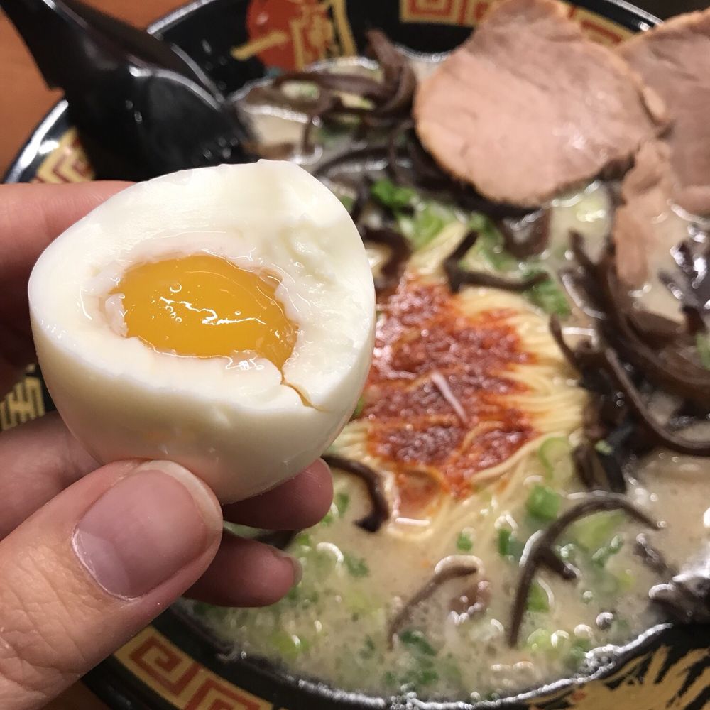 ICHIRAN - Brooklyn - Soft boiled egg - creamy (cooked) yolk - Ramen Near Me - Brooklyn, New York ICHIRAN - Brooklyn - Soft boiled egg - creamy (cooked) yolk - Ramen Near Me - Brooklyn, New York