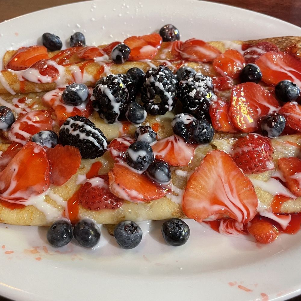 Egg Farm Cafe - Mixed Berries Crepe - Breakfast & Brunch Near Me - Flower Mound, Texas