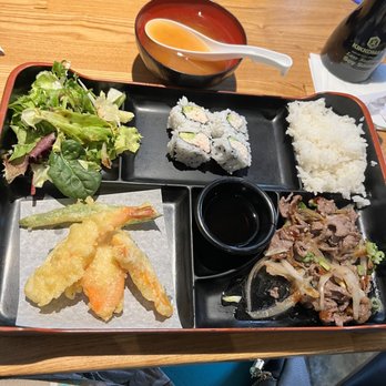 Aka Sushi and Ramen - Beef Bento Box The beef was tasty. Everything else not so good. - Sushi Bars Near Me - Hermosa Beach, California Aka Sushi and Ramen - Beef Bento Box The beef was tasty. Everything else not so good. - Sushi Bars Near Me - Hermosa Beach, California