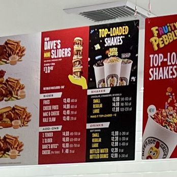 Dave's Hot Chicken - Photo of menu for newest Dave's Hot Chicken - Chicken Shop Near Me - Las Vegas, Nevada