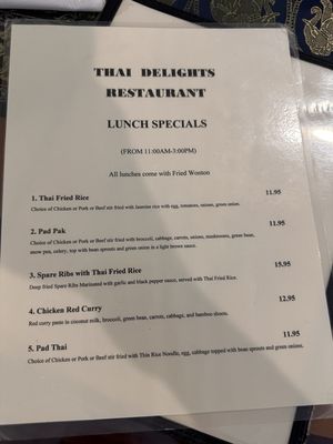 Menu photo 2 Thai Delights Restaurant Destin, FL Menu photo 2 Thai Delights Restaurant Destin, FL