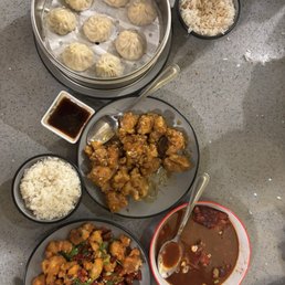 Orange Chicken sweet and sour ribs Juicy Pork Dumplings(8Pieces) Spicy popcorn Chicken Orange Chicken sweet and sour ribs Juicy Pork Dumplings(8Pieces) Spicy popcorn Chicken