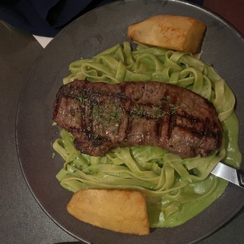 Kantu Peruvian Cuisine - Tallarines Verdes con Churrasco - Peruvian Near Me - Queens, New York Kantu Peruvian Cuisine - Tallarines Verdes con Churrasco - Peruvian Near Me - Queens, New York