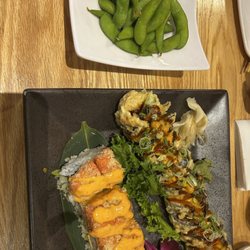 Salmon tempura