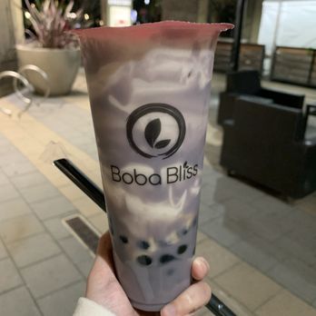 Boba Bliss - Natural Taro Ube Latte with boba - Bubble Tea Near Me - Mountain View, California