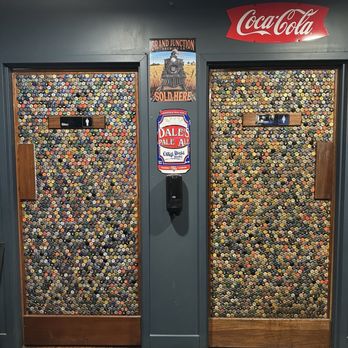 Ralston's Drafthouse - bathroom doors of bottle caps - Gastropubs Near Me - Indianapolis, Indiana Ralston's Drafthouse - bathroom doors of bottle caps - Gastropubs Near Me - Indianapolis, Indiana