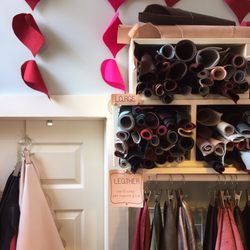 Measure A Fabric Parlor - Leather remnants.