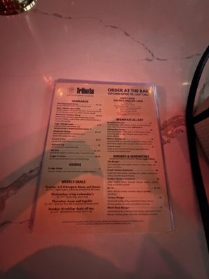 Menu photo 1 Tribute Hollywood Los Angeles, CA Menu photo 1 Tribute Hollywood Los Angeles, CA