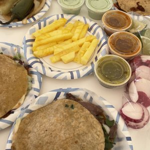 Photo of Tacos El Gordo - Chula Vista, CA, United States. Mulas (adobada y lengua)