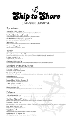 Menu photo 2 Ship To Shore Kensington, PE Menu photo 2 Ship To Shore Kensington, PE