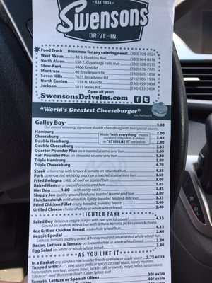 Menu photo 4 Swensons Drive-In Akron, OH Menu photo 4 Swensons Drive-In Akron, OH