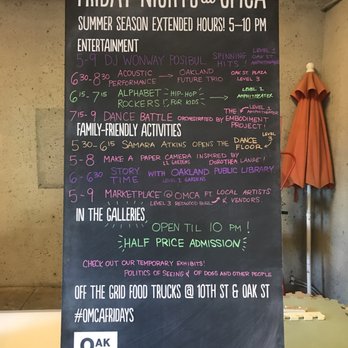 Friday Nights at OMCA with Off the Grid - What's happenin' tonight?! - Festivals Near Me - Oakland, California Friday Nights at OMCA with Off the Grid - What's happenin' tonight?! - Festivals Near Me - Oakland, California