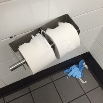 Carl's Jr. - Dirty glove in corner and toilet paper holder broken. - Fast Food Near Me - Quartzsite, Arizona Carl's Jr. - Dirty glove in corner and toilet paper holder broken. - Fast Food Near Me - Quartzsite, Arizona