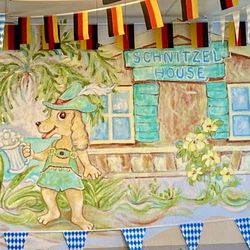 Schnitzel House - Fun wall mural.