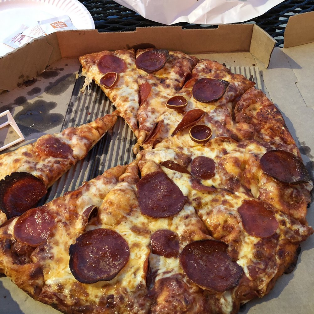 Round Table Pizza - Triple play hardly any toppings!! - Pizza Near Me - Tacoma, Washington Round Table Pizza - Triple play hardly any toppings!! - Pizza Near Me - Tacoma, Washington