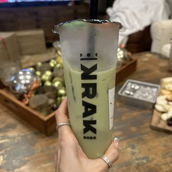 Krak Boba - Matcha Milk Tea (Large) - Bubble Tea Near Me - Long Beach, California