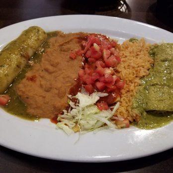 Juanchos Authentic Mexican Restaurant - Enchiladas with no cheese just lettuce and tomatoes in 3 different sauces...very good for me - Mexican Near Me - Upland, California Juanchos Authentic Mexican Restaurant - Enchiladas with no cheese just lettuce and tomatoes in 3 different sauces...very good for me - Mexican Near Me - Upland, California